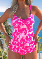 Tankíni Estampado Floral Com Alças Ajustáveis