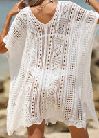 Saída De Praia Túnica Ampla Em Tricot