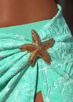 Conjunto Praia Top Decote V Com Saia Transpassada Resort