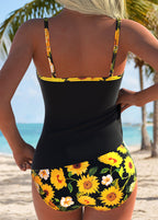 Tankíni Estampado Floral Com Cintura Alta