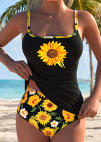 Tankíni Estampado Floral Com Cintura Alta